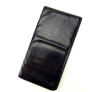 Auth Loewe Wallet Purse Long Wallet Black Woman